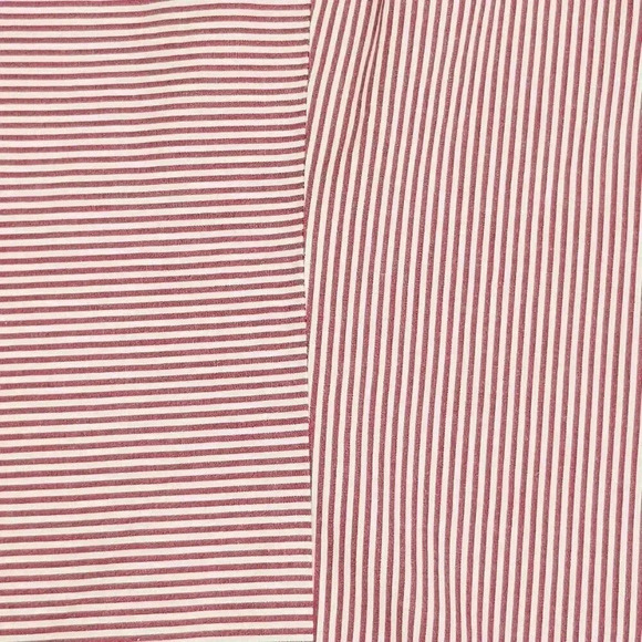 Talbots Stretch Medium Women's Red White Stripe Long Sleeve Cotton Spandex Shirt - Picture 4 of 7
